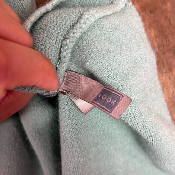 Anthropologie Look By M Womens Shawl Teal Everyday Cape Cardigan One Size - Picture 6 of 9